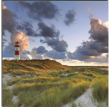 Fotografie a unui far într-un peisaj de dune