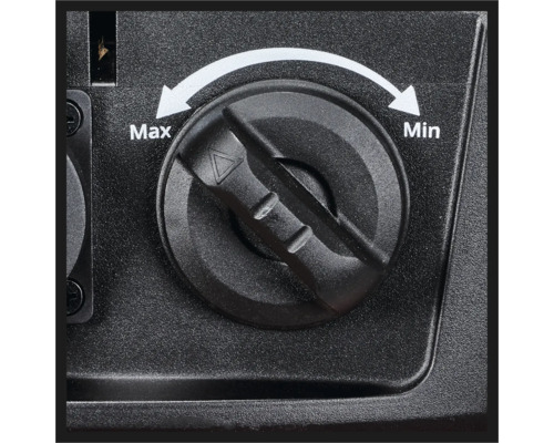 Buton rotativ pentru reglarea de la minim la maxim