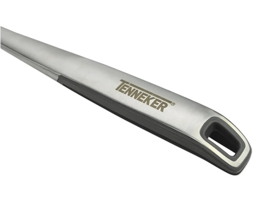 Logo Tenneker pe o spatulă de grătar metalică