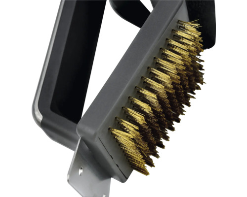 Perie de grătar cu peri din alamă şi mâner