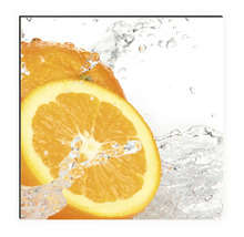 Placă decorativă cu portocale în apă