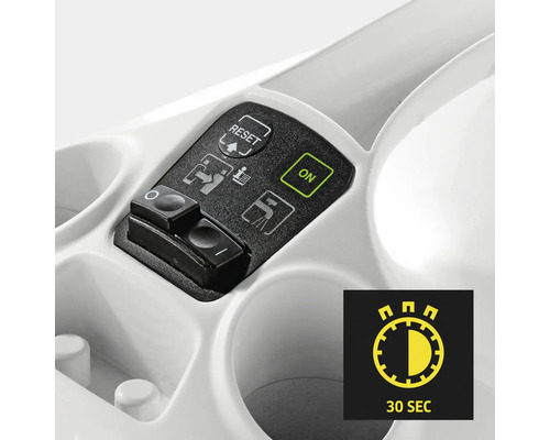 Panou de comandă cu simboluri și butoane pentru operarea unei funcții de curățare