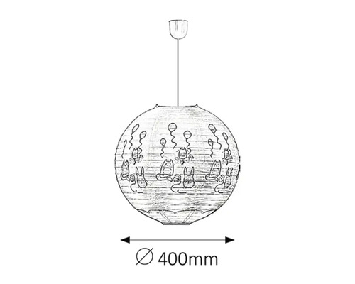 Lumină suspendată cu motive animale, diametru 400 mm
