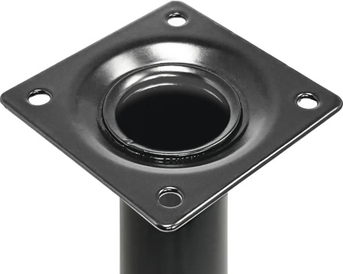 Placă metalică de fixare a piciorului mesei cu patru găuri pentru șuruburi