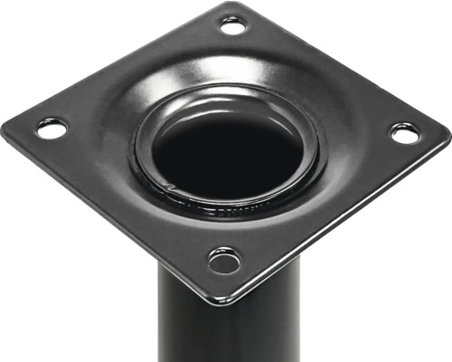 Placă de fixare a piciorului de masă din metal cu patru găuri pentru fixare cu șuruburi