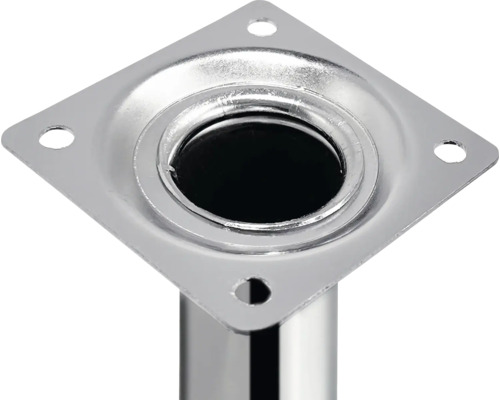 Picior de mobilă metalic cu placă de montaj