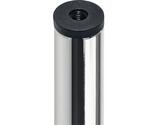 Imagine detaliată a unui picior de mobilier metalic cu filet