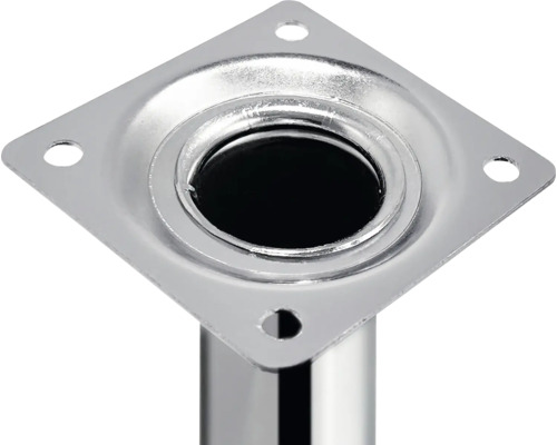 Picior de mobilier metalic cu placă de montare