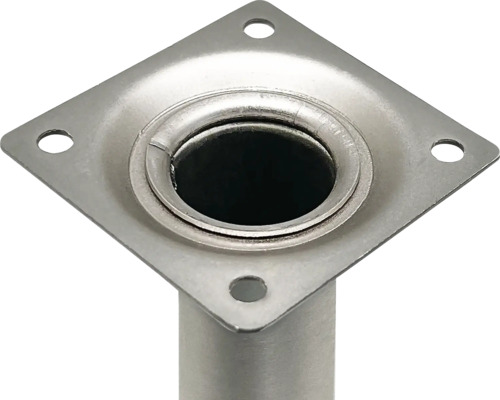 Picior de mobilier metalic cu placă de montare