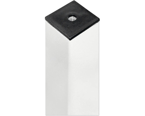 Picior de mobilă pătrat din metal cu filet