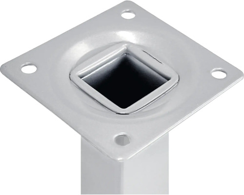 Picior metalic pentru mobilă cu placă de montaj