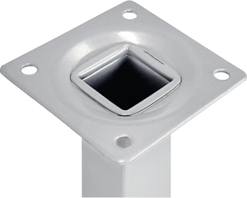 Placă de fixare a piciorului de masă din metal cu patru găuri de fixare