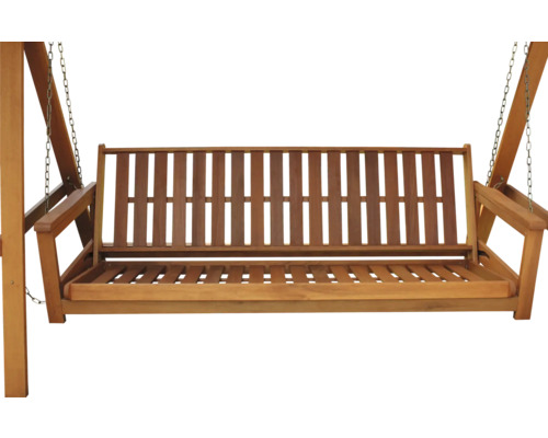 Leagăn din lemn cu suspensie cu lanțuri