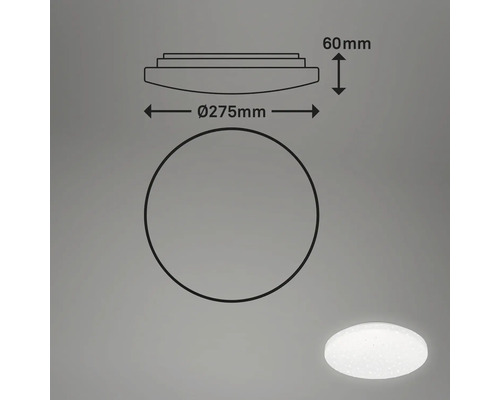 Desen tehnic al unei lămpi de tavan cu dimensiunile de 275 mm diametru și 60 mm înălțime