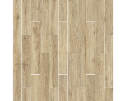 Plăci ceramice cu aspect de lemn montate