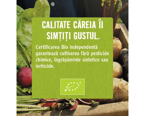 Certificarea Bio garantează cultivarea fără pesticide chimice, îngrășăminte sintetice sau erbicide