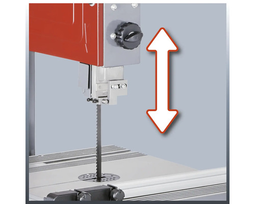 Imagine detaliată a unui fierăstrău cu bandă cu reglare pe înălțime