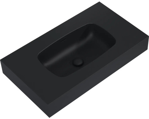 Lavoar negru montat pe blat