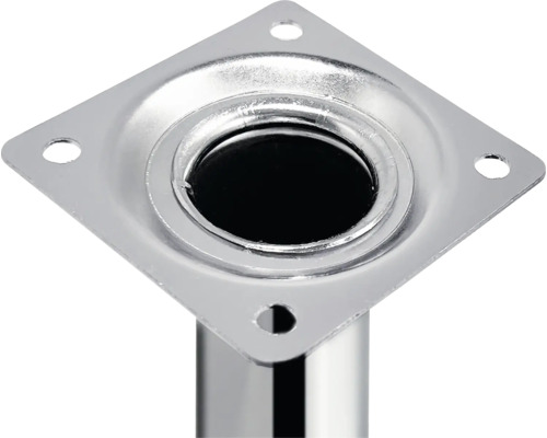 Picior metalic pentru mobilă cu placă de montare pătrată