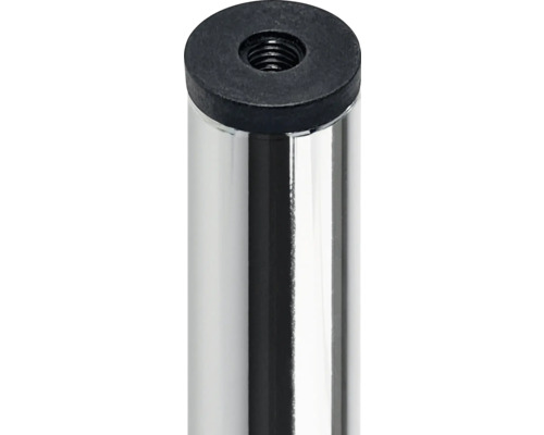 Imagine detaliată cu un picior de mobilă cu filet și placă de capăt