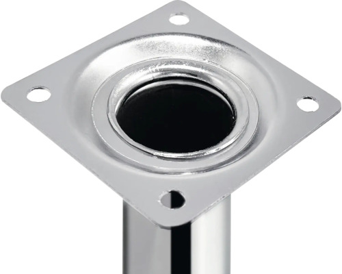 Prim-plan al unui picior de mobilă cu placă de fixare