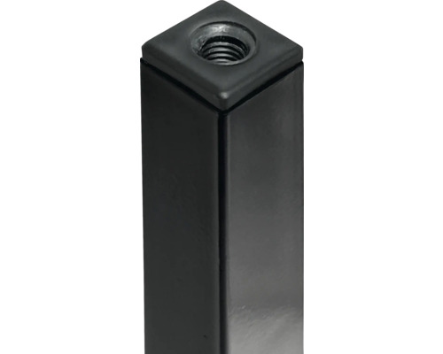 Picior de mobilă negru din metal cu filet