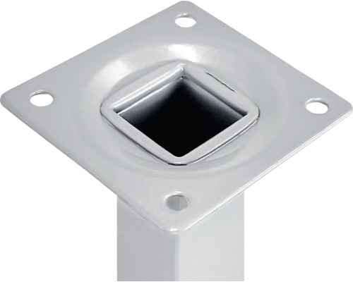 Picior de mobilă metalic cu placă de montaj