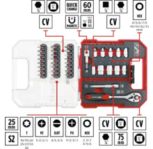 Set de biți cu clichet și chei tubulare