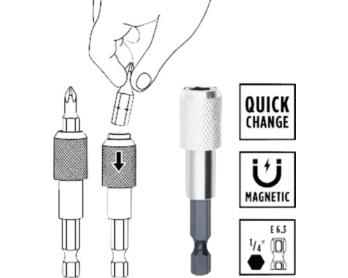 Portbit cu funcție de schimbare rapidă și efect magnetic