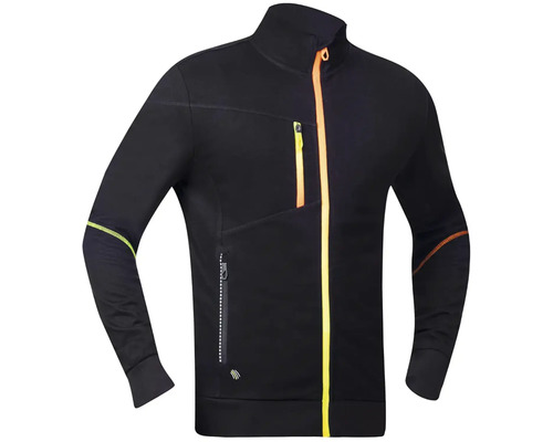 Jachetă fleece neagră cu fermoar