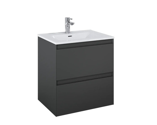 Dulap de bază pentru lavoar cu două sertare și lavoar aplicat