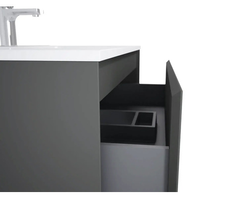 Dulap de bază pentru lavoar cu sertar deschis pentru baie