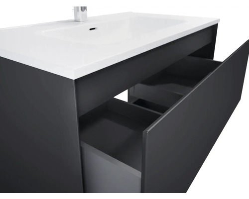 Dulap de bază pentru lavoar cu sertare deschise pentru baie