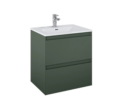 Dulap de bază pentru lavoar cu două sertare și lavoar aplicat