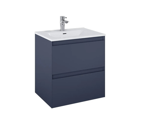 Dulap de bază pentru lavoar cu două sertare și lavoar aplicat.