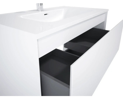 Dulap de bază pentru lavoar cu două sertare și lavoar