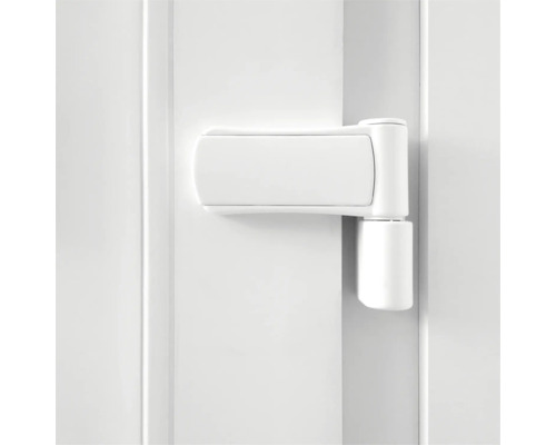 Vizualizare detaliată a unei balamale de ușă pe o ușă interioară