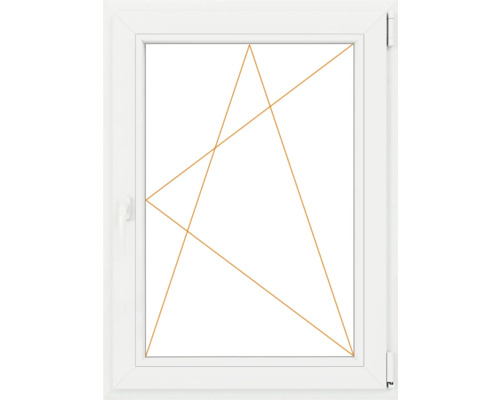 Fereastră albă din plastic cu mâner