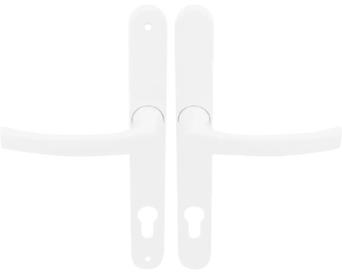 Două mânere de ușă albe pentru uși de interior