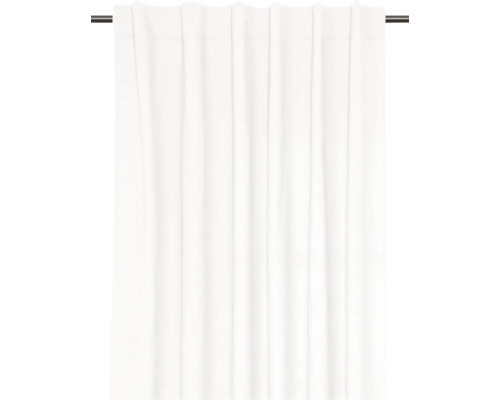 Perdea opacă albă pe bară de perdea