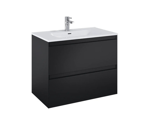 Dulap de bază pentru lavoar cu două sertare și lavoar aplicat