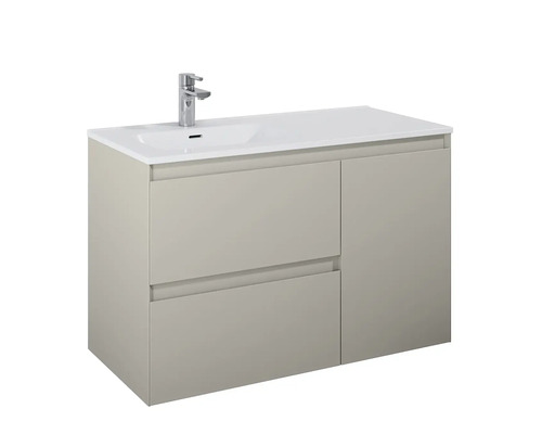 Dulap de bază pentru lavoar cu două sertare, lavoar și baterie