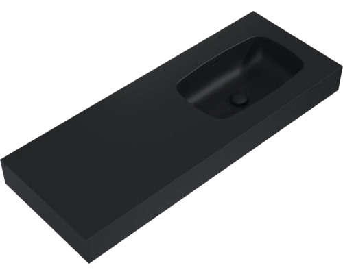 Chiuvetă neagră de blat pentru baie