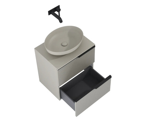 Dulap de lavoar cu lavoar și baterie de perete