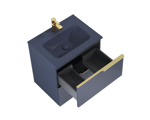 Mobilier de lavabo cu sistem de sertare deschise și baterie