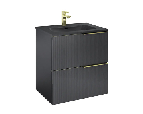 Dulap inferior pentru lavoar cu două sertare și robinet