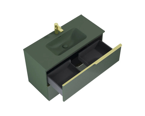 Dulap de bază pentru lavoar cu sertare și baterie