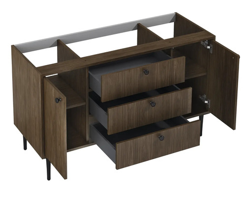 Dulap de bază pentru lavoar cu sertare și uși pentru baie