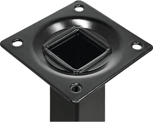 Picior de mobilier din metal cu placă de montaj