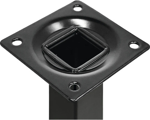 Picior de mobilier metalic cu placă de montaj